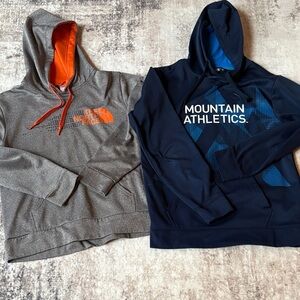 The North Face Gray and Navy Men's Hoodies